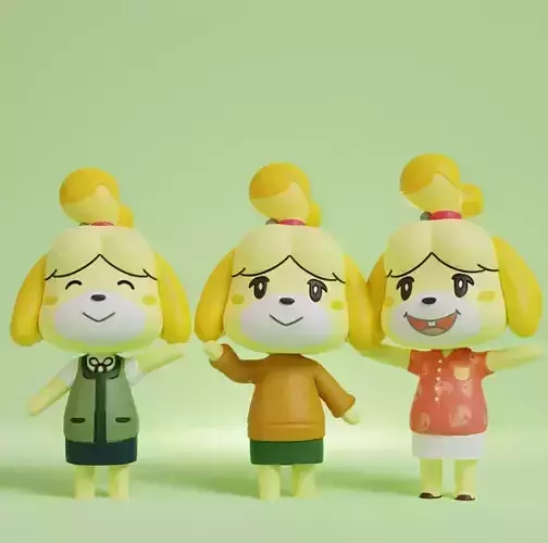 ANIMAL CROSSING - ISABELLE - 3 DIFFERENT POSES