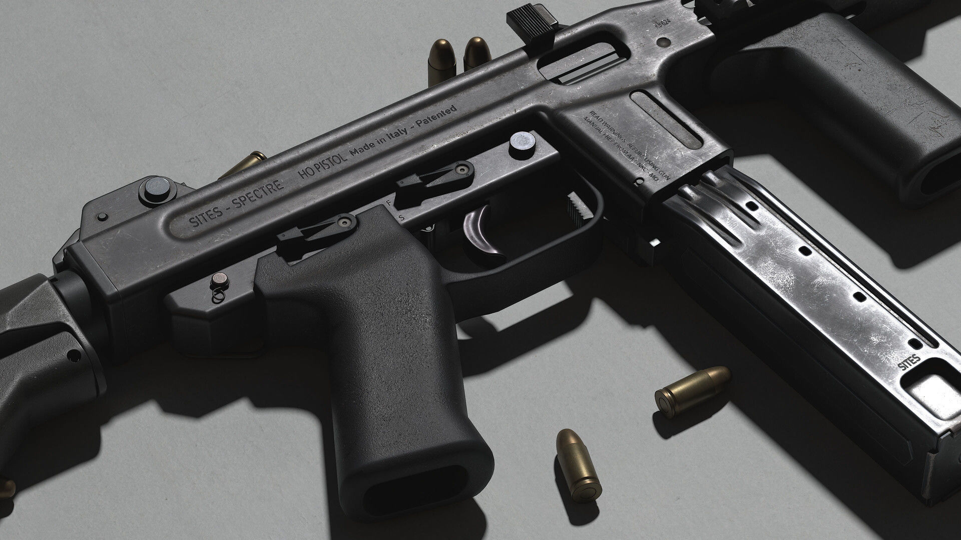 M4 Spectre Low-poly 3D model_8