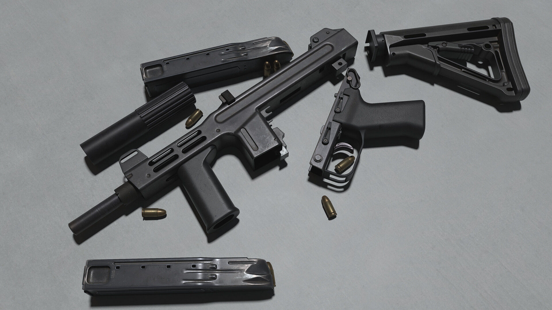 M4 Spectre Low-poly 3D model_9