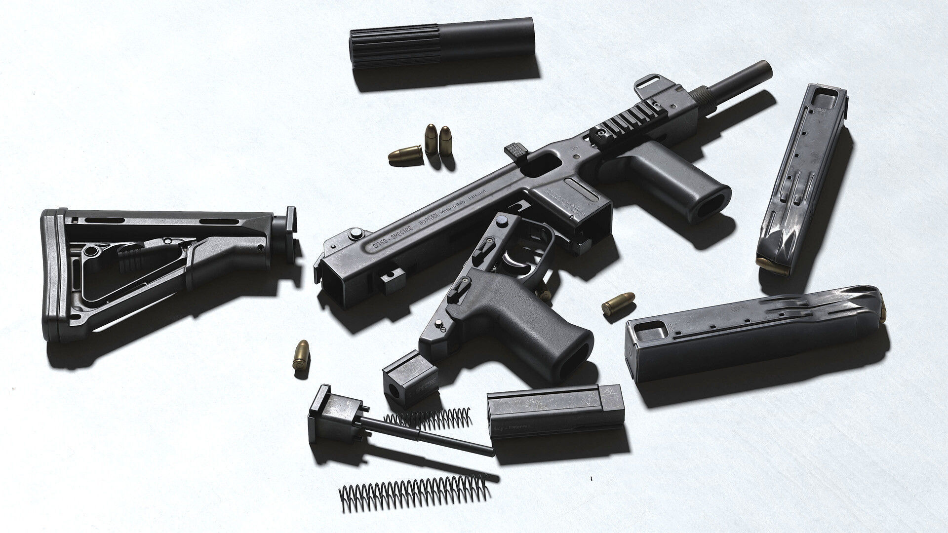 M4 Spectre Low-poly 3D model_2