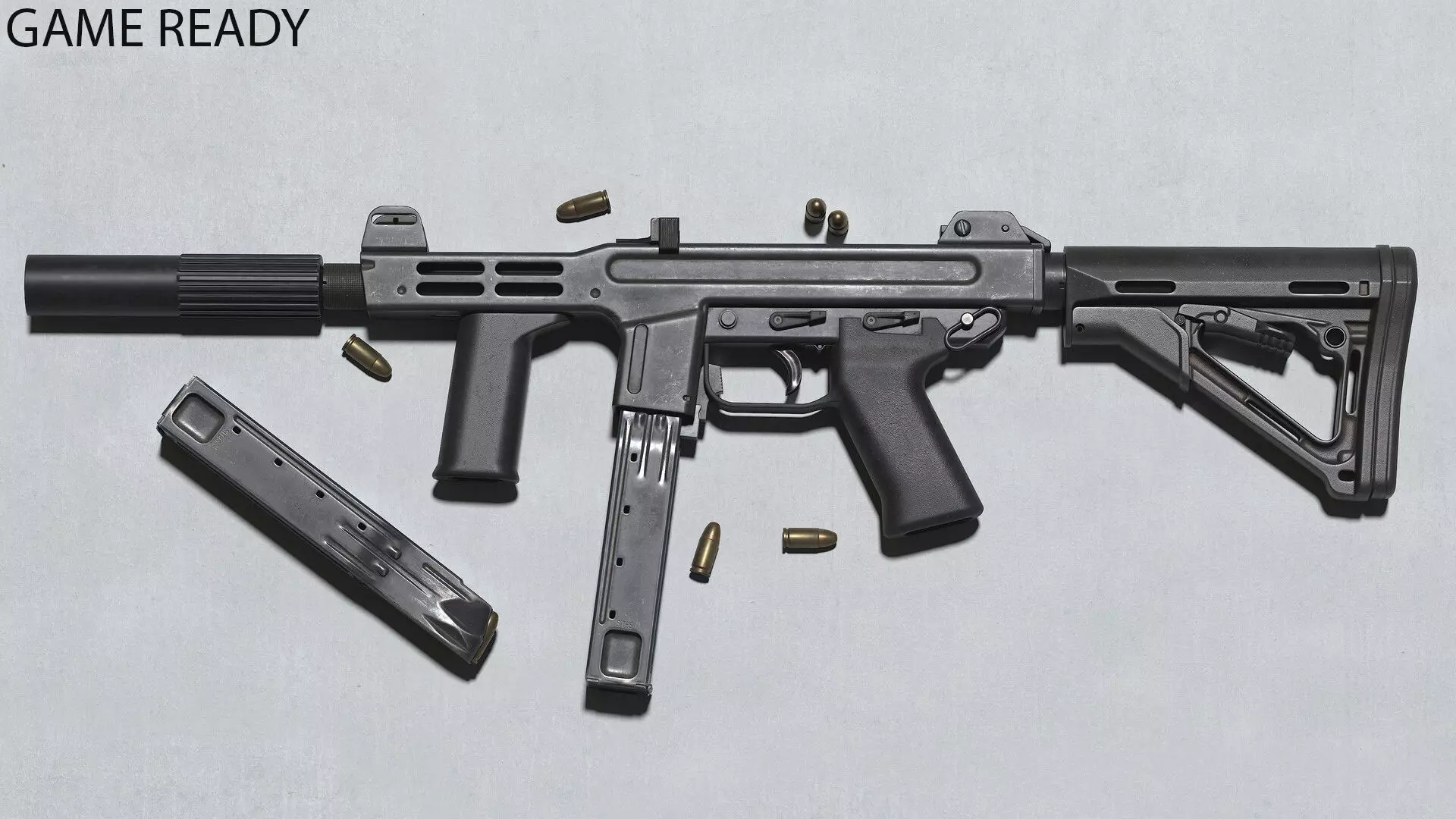 M4 Spectre Low-poly 3D model_0