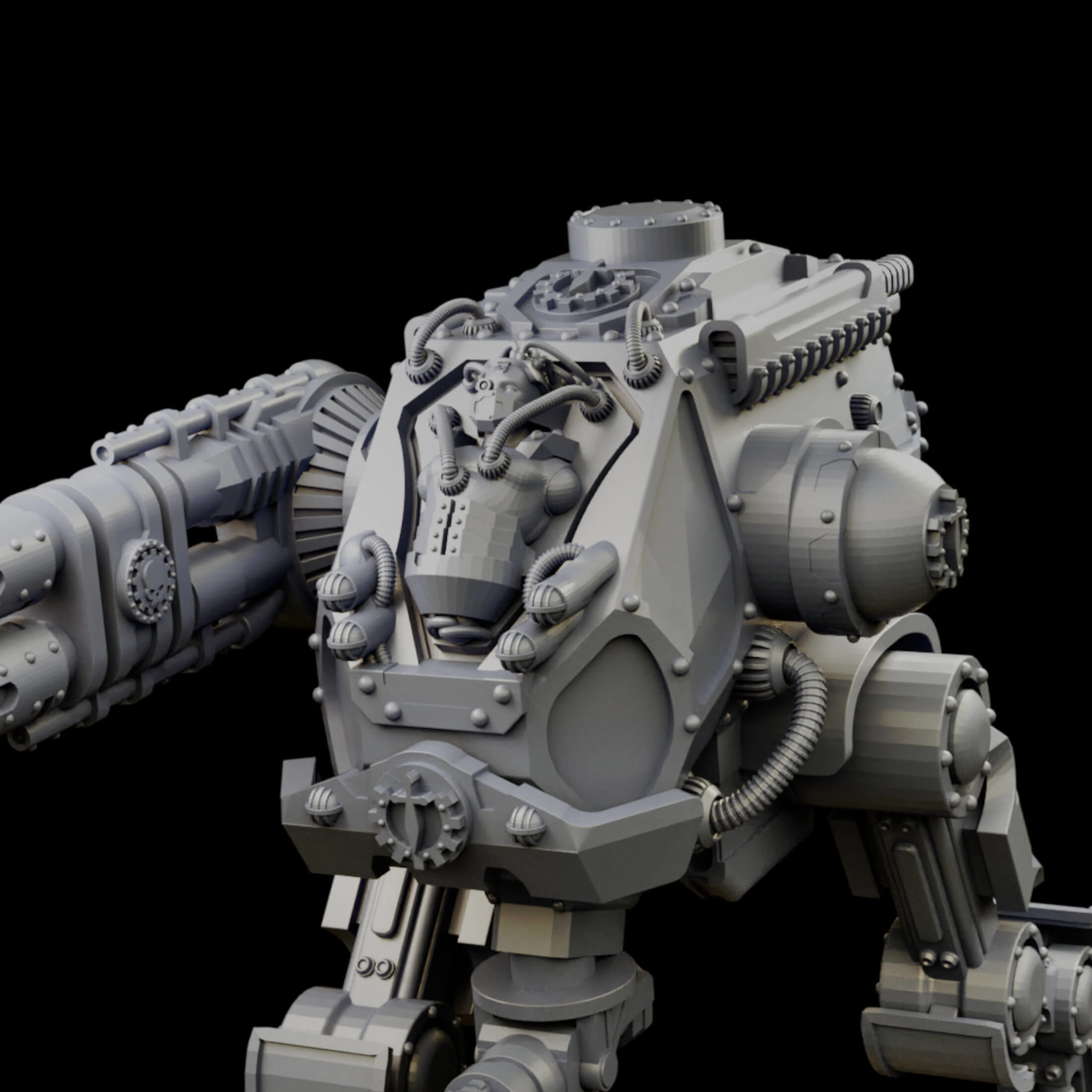 Iron Strider Sentinel Weapons Platform Wargame Proxy 3D print model_35