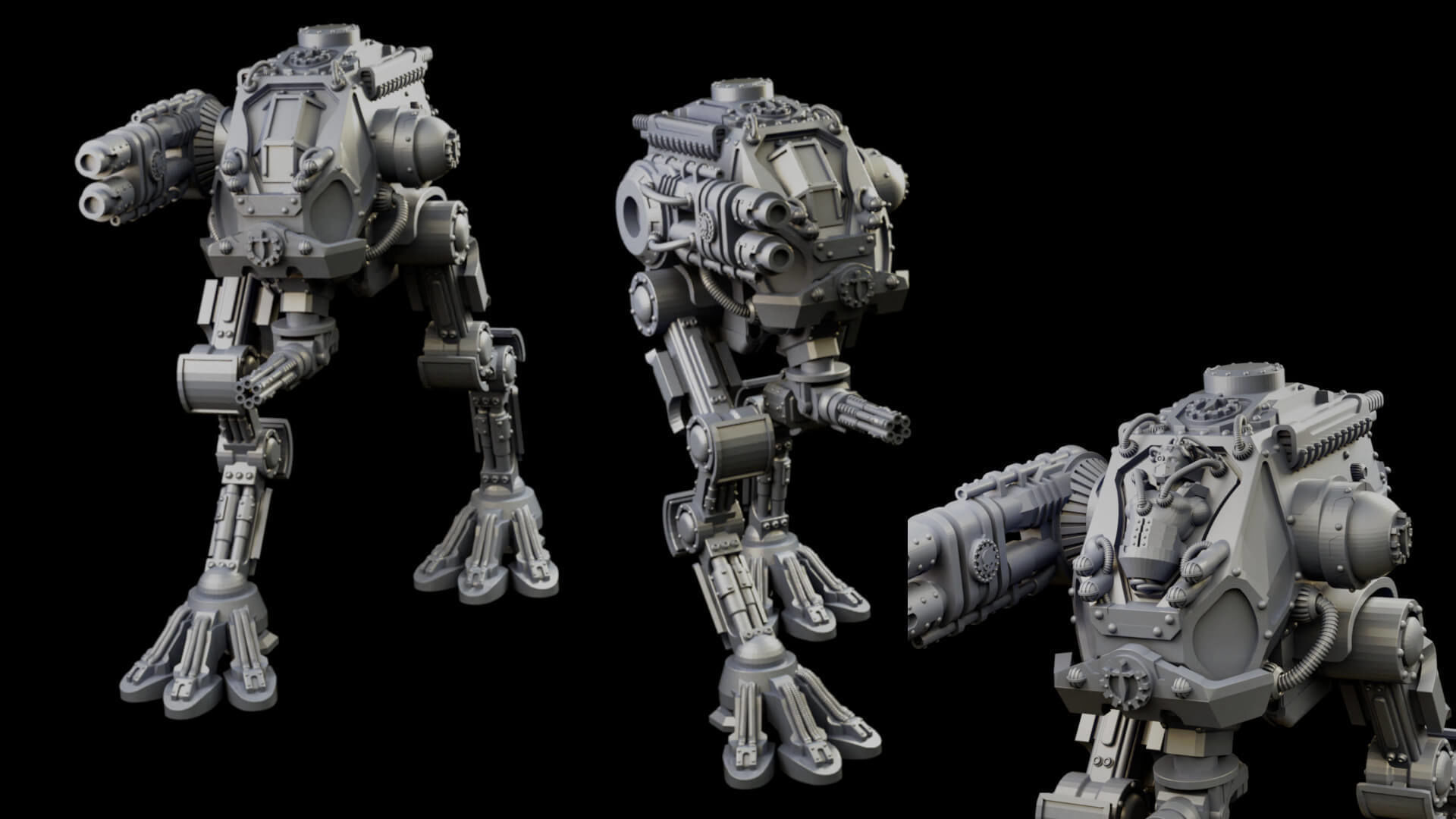 Iron Strider Sentinel Weapons Platform Wargame Proxy 3D print model_2