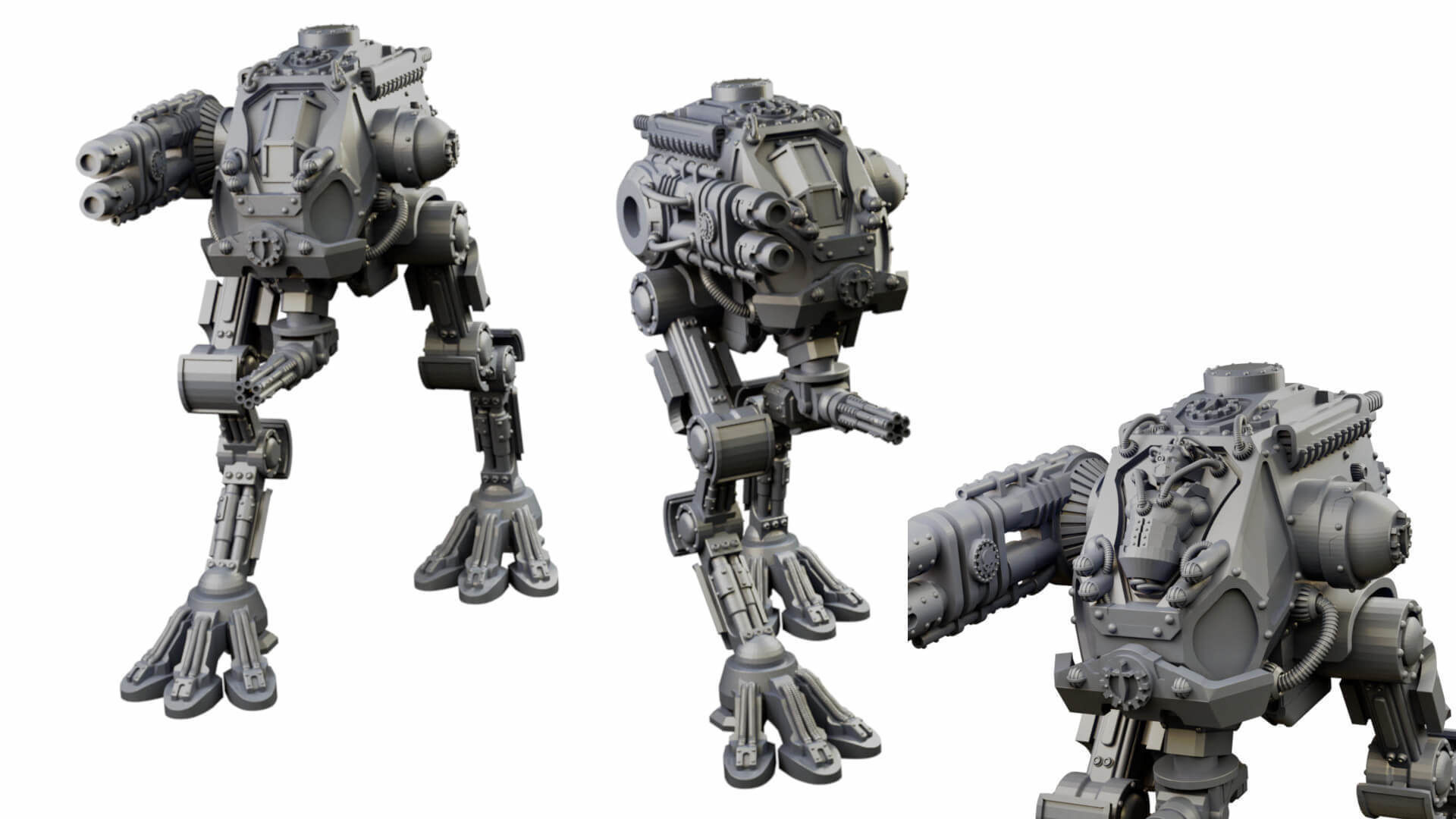 Iron Strider Sentinel Weapons Platform Wargame Proxy 3D print model_31