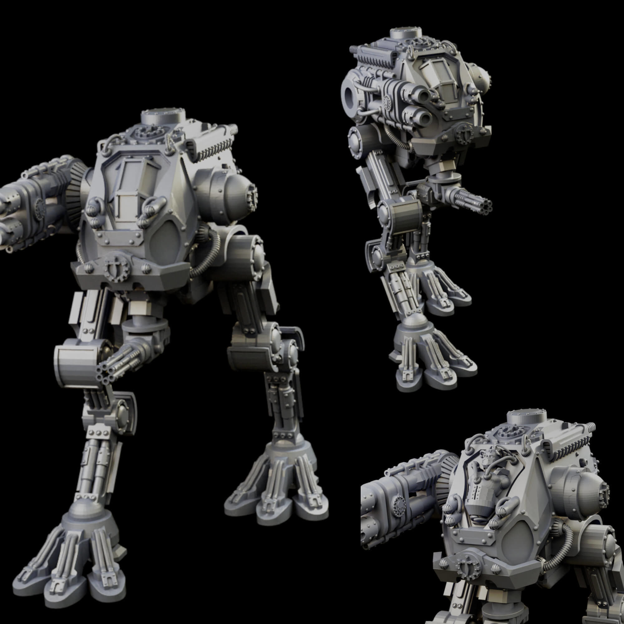 Iron Strider Sentinel Weapons Platform Wargame Proxy 3D print model_39