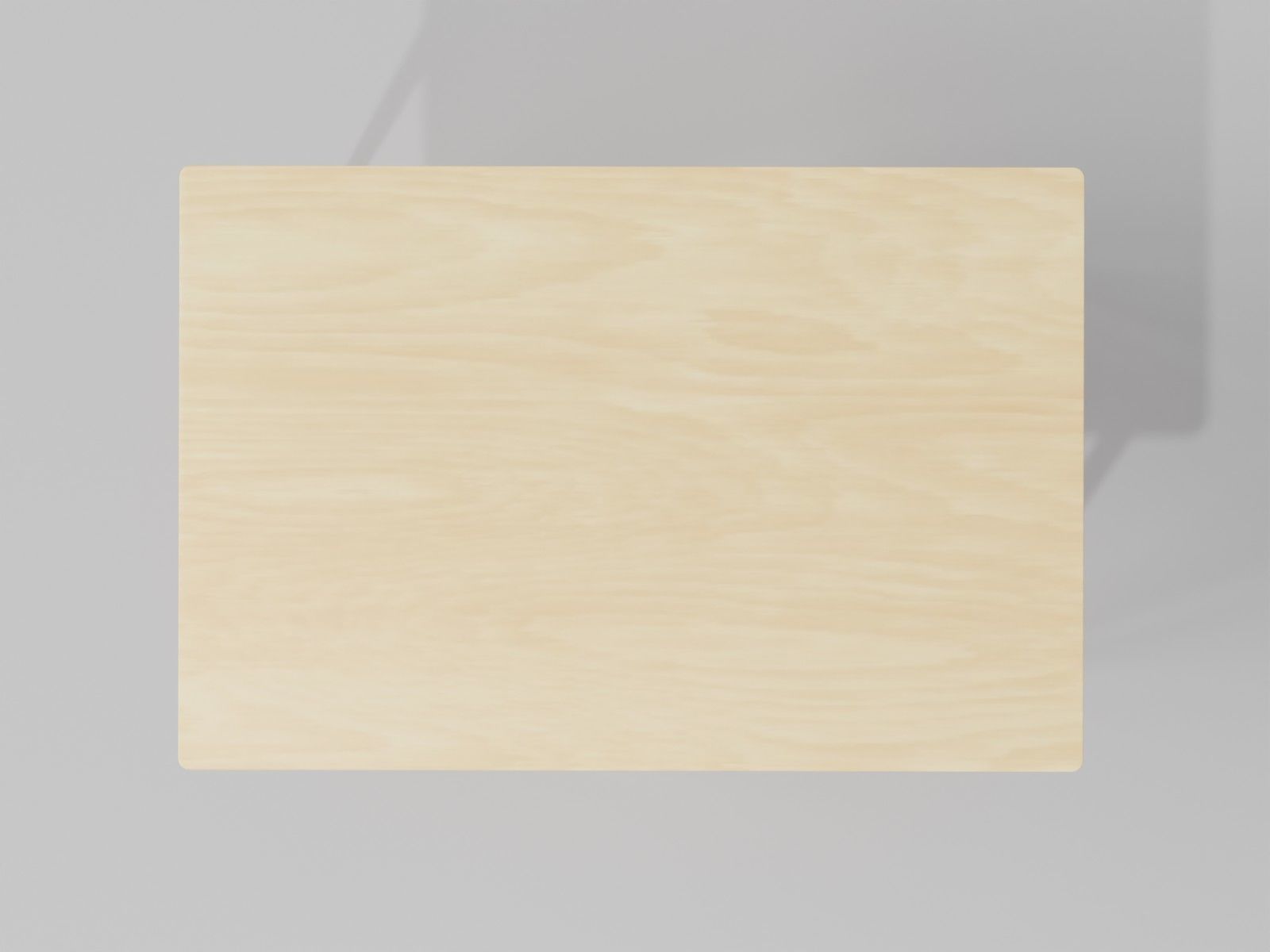 Simple wooden dining table  Low-poly 3D model_5