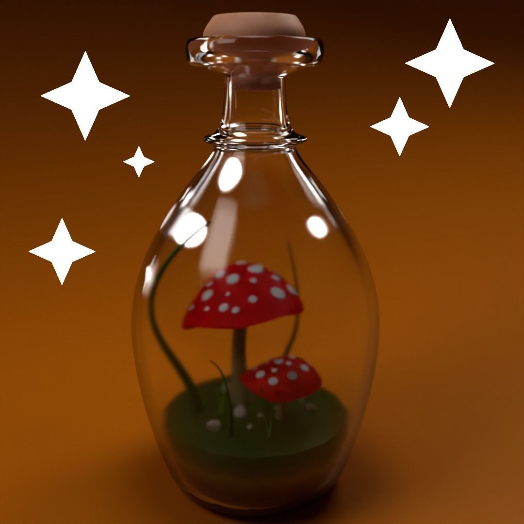 Landscape in a bottle 3D model_1