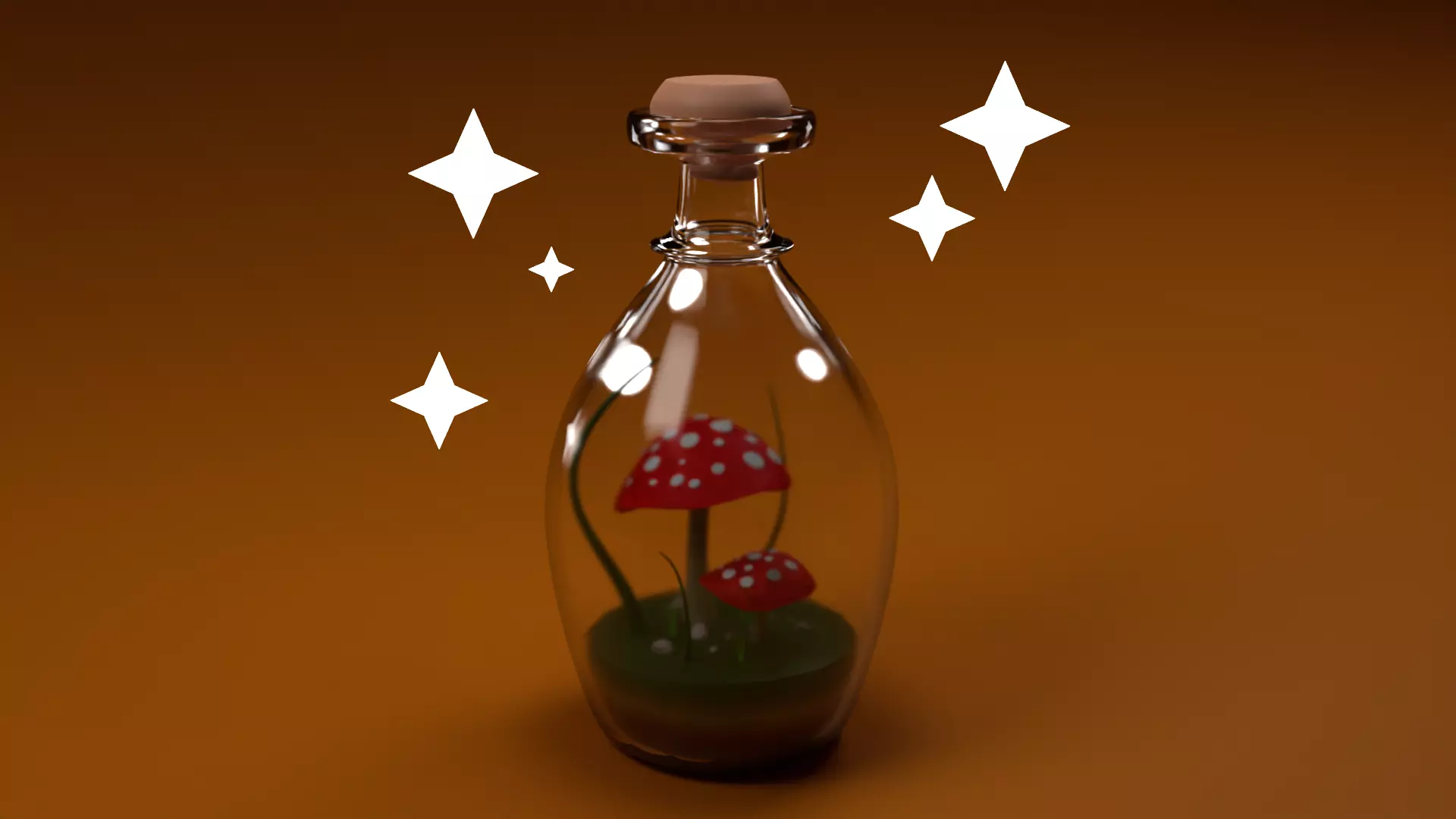 Landscape in a bottle 3D model_0