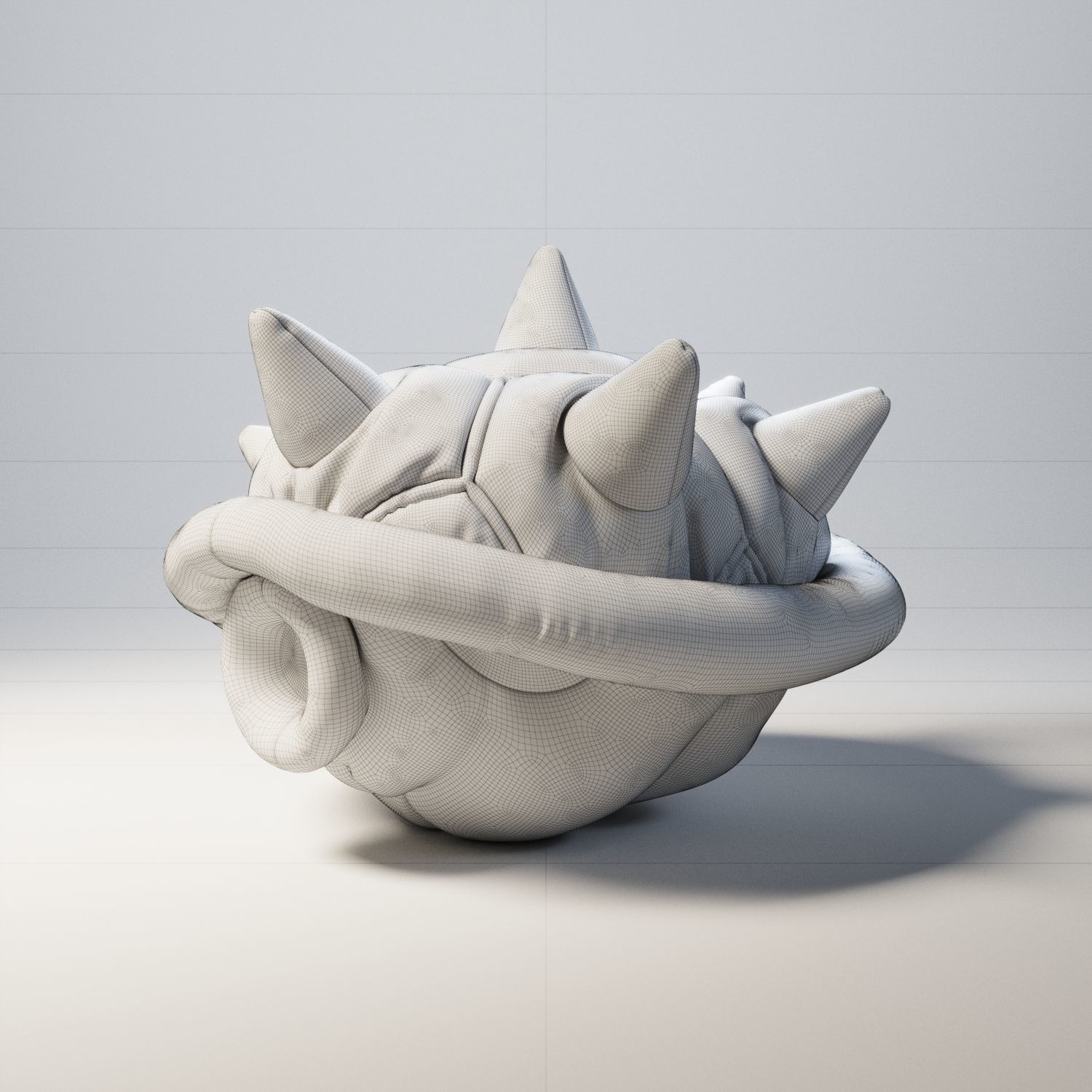 Mario Kart Blue Shell plush 3D model_2