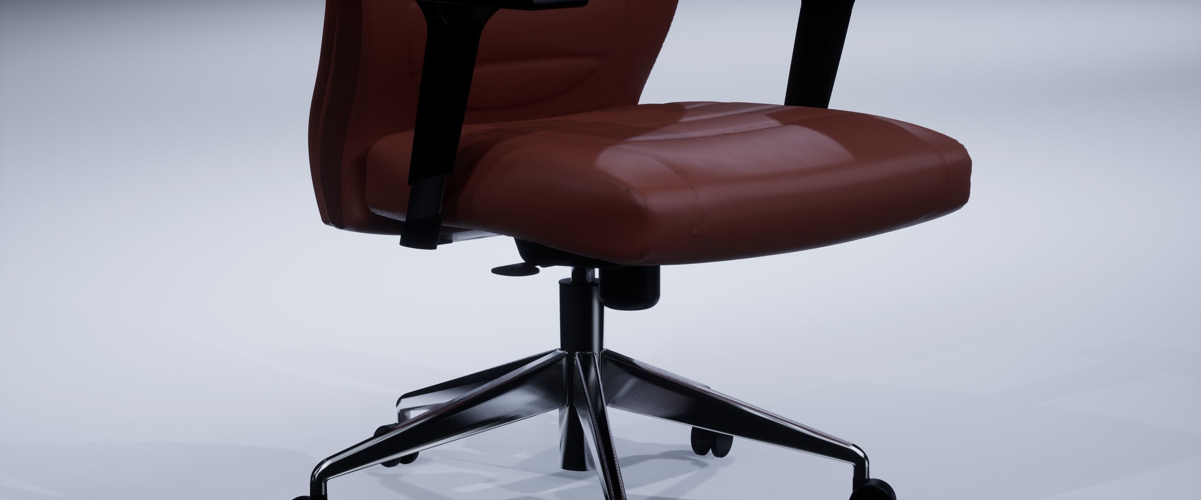 Fauteuil de bureau en cuir VITORO 3D model_2
