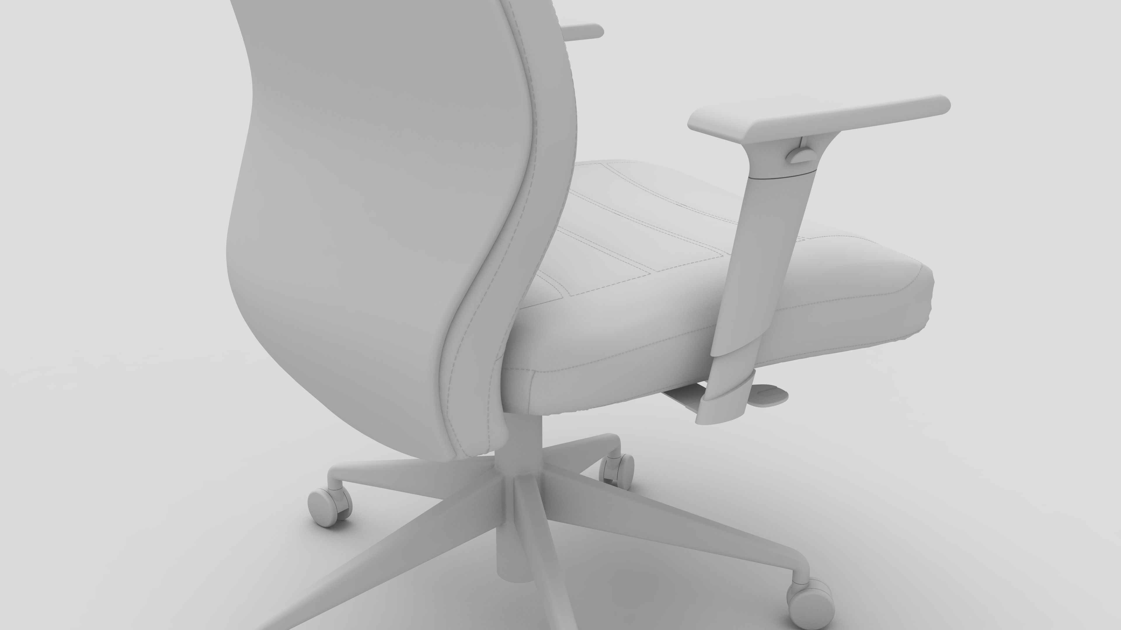 Fauteuil de bureau en cuir VITORO 3D model_11