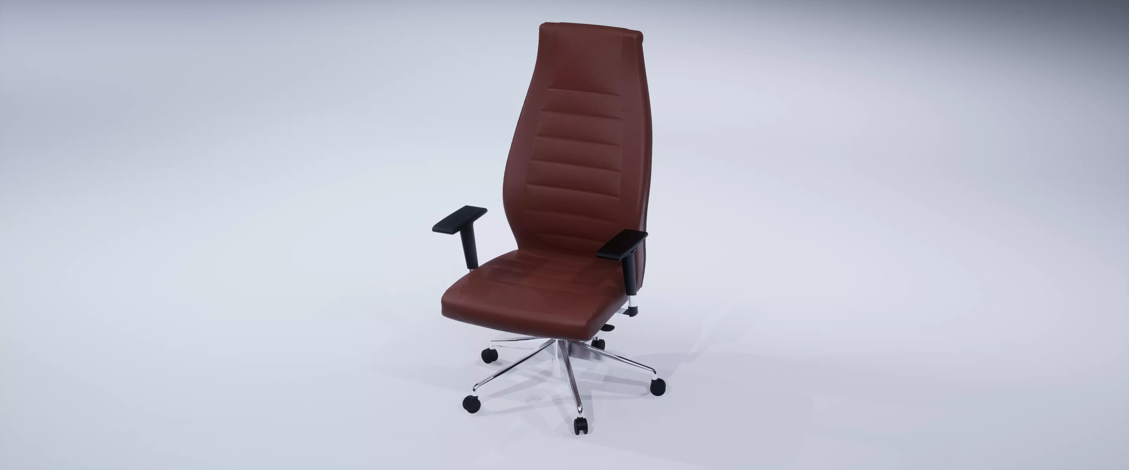 Fauteuil de bureau en cuir VITORO 3D model_0