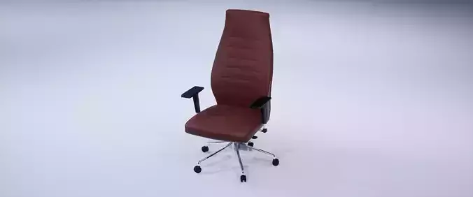 Fauteuil de bureau en cuir VITORO 3D model