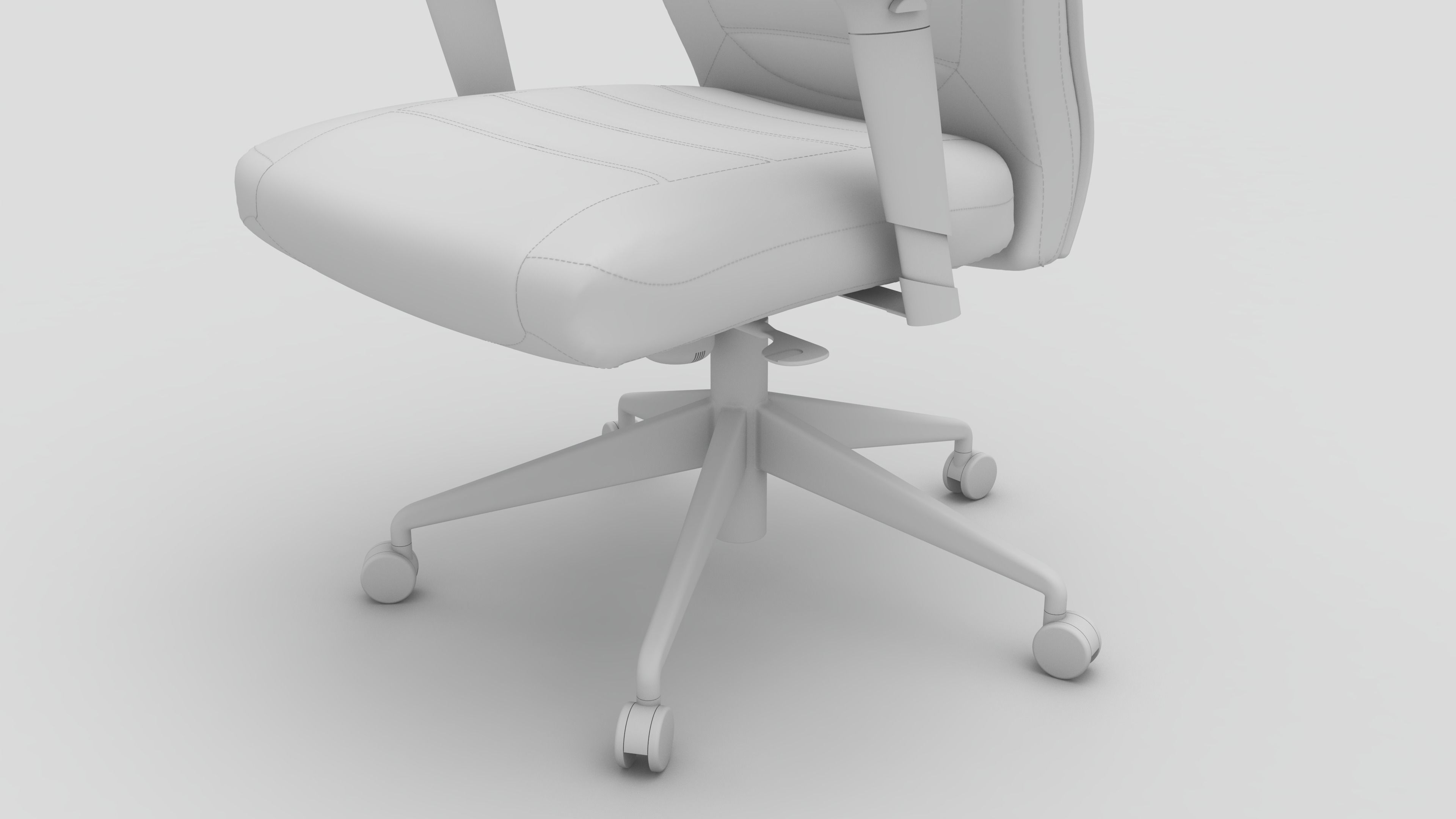 Fauteuil de bureau en cuir VITORO 3D model_9