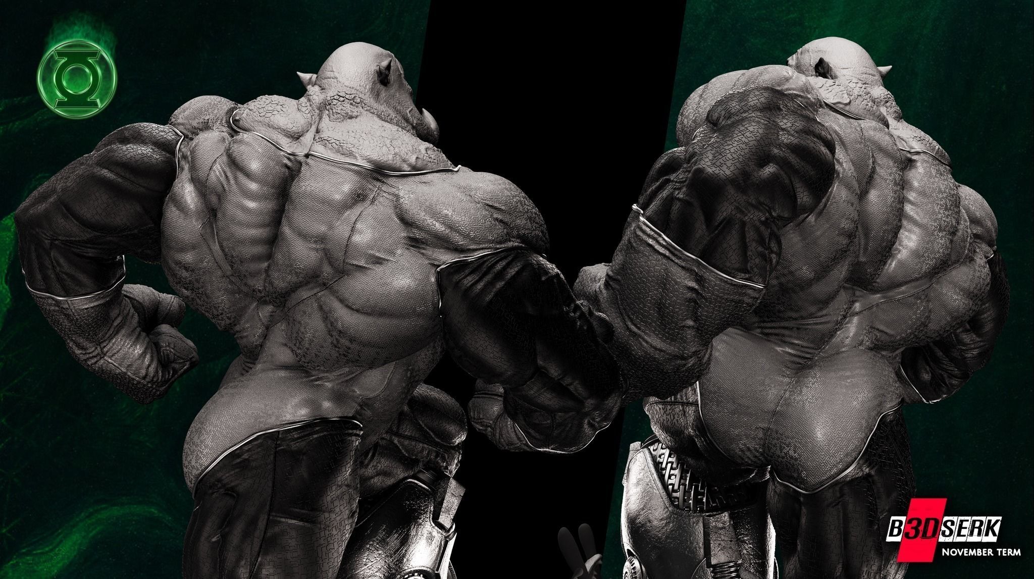 B3DSERK November term 2022 Kilowog Sculpture ready for printing 3D print model_10