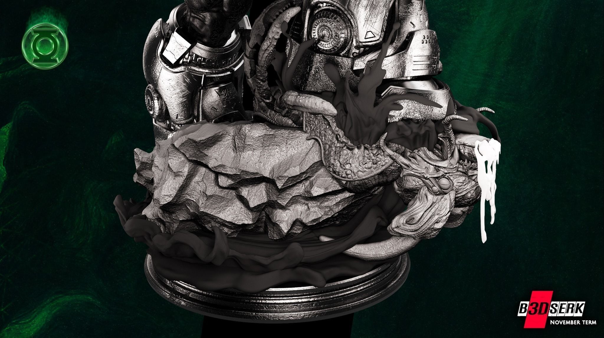 B3DSERK November term 2022 Kilowog Sculpture ready for printing 3D print model_9