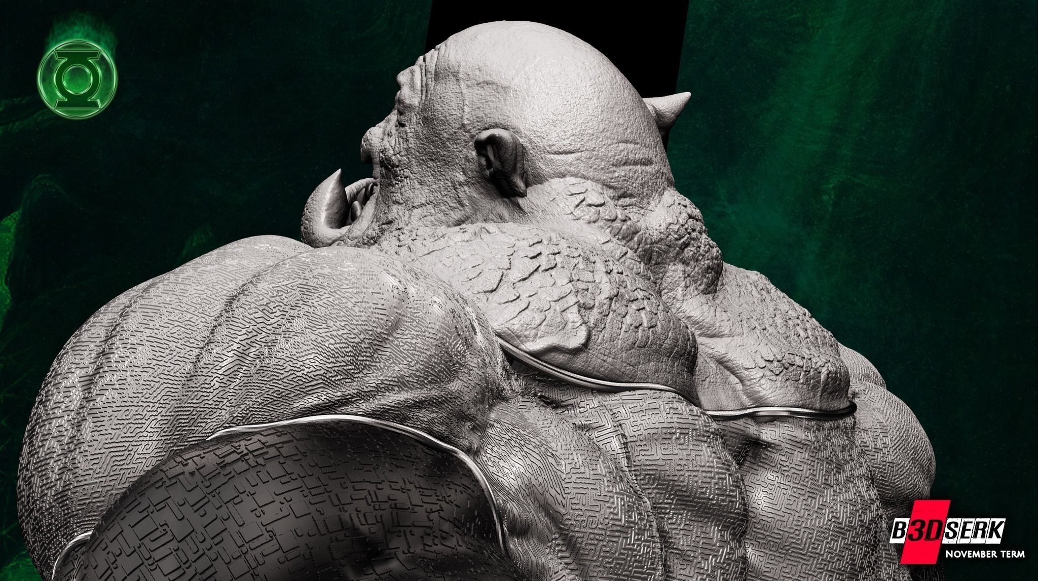 B3DSERK November term 2022 Kilowog Sculpture ready for printing 3D print model_14