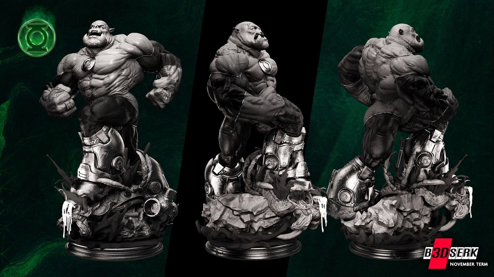 B3DSERK November term 2022 Kilowog Sculpture ready for printing 3D print model_15