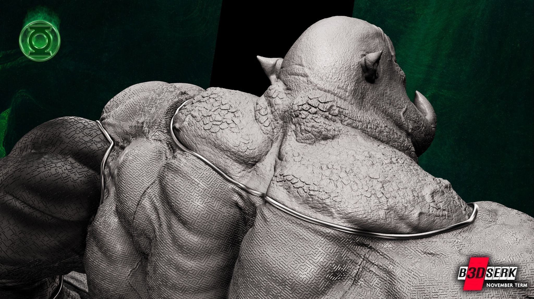 B3DSERK November term 2022 Kilowog Sculpture ready for printing 3D print model_16