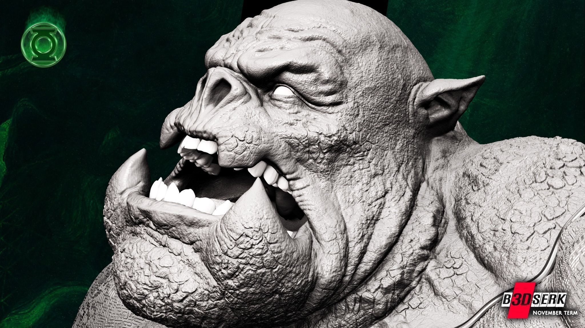 B3DSERK November term 2022 Kilowog Sculpture ready for printing 3D print model_1