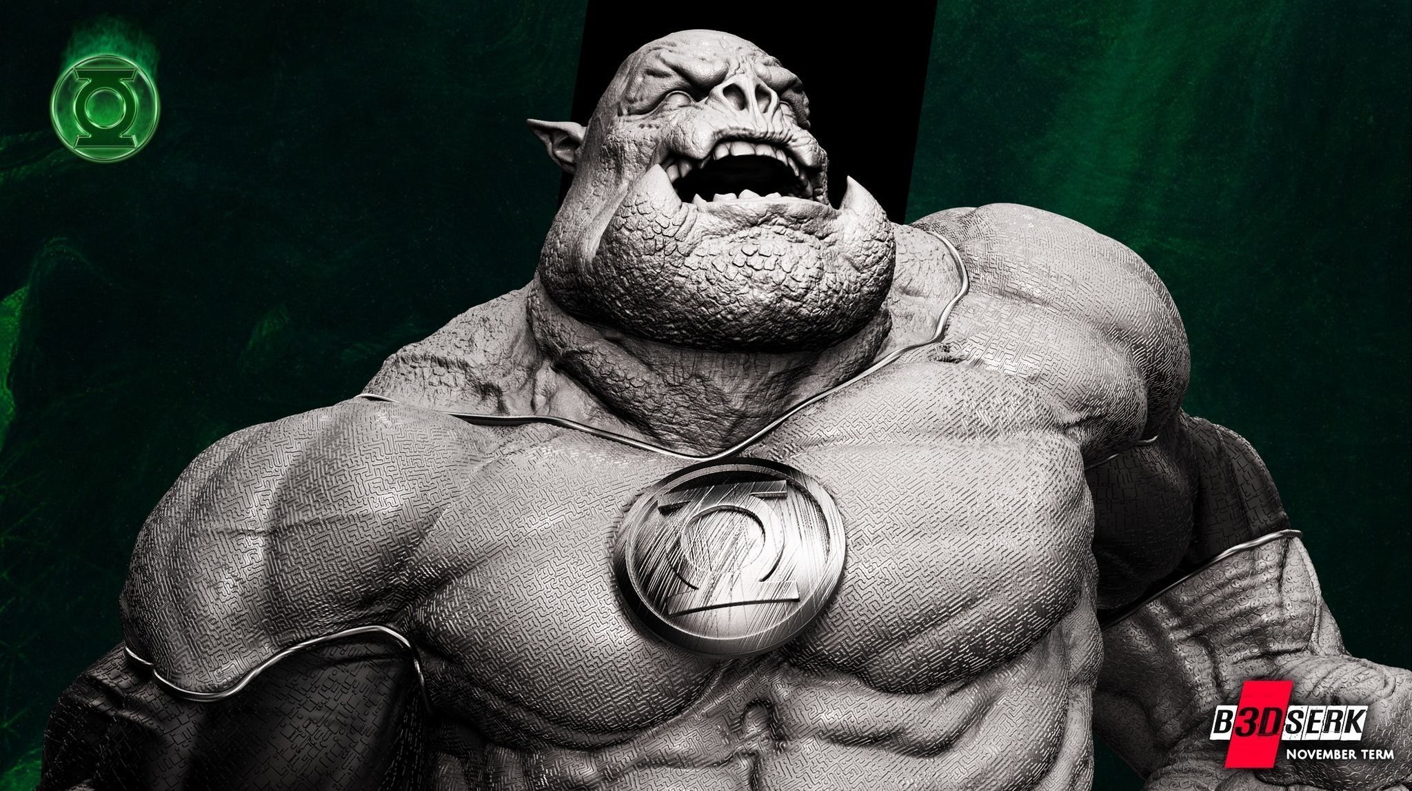 B3DSERK November term 2022 Kilowog Sculpture ready for printing 3D print model_2