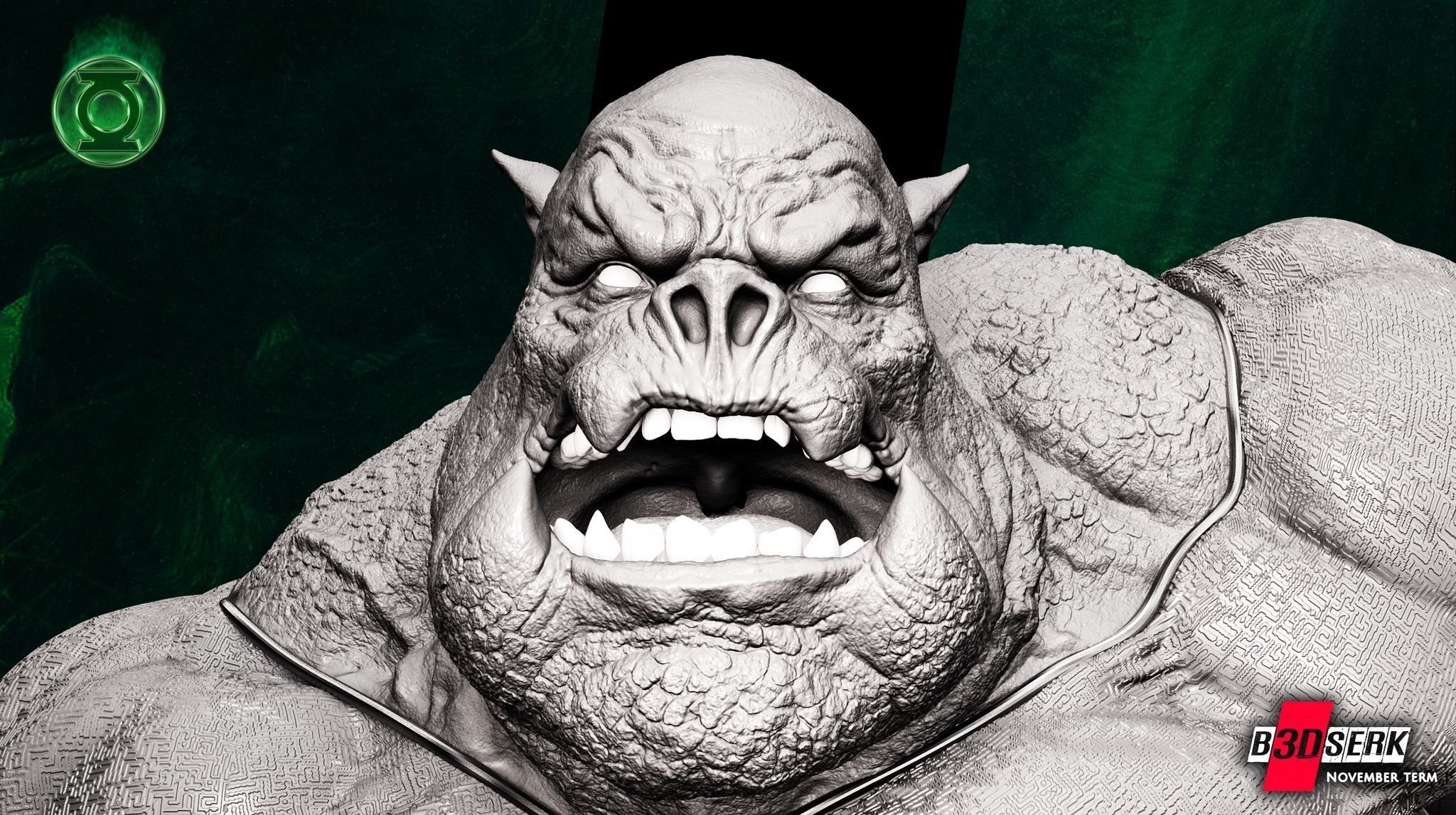 B3DSERK November term 2022 Kilowog Sculpture ready for printing 3D print model_6