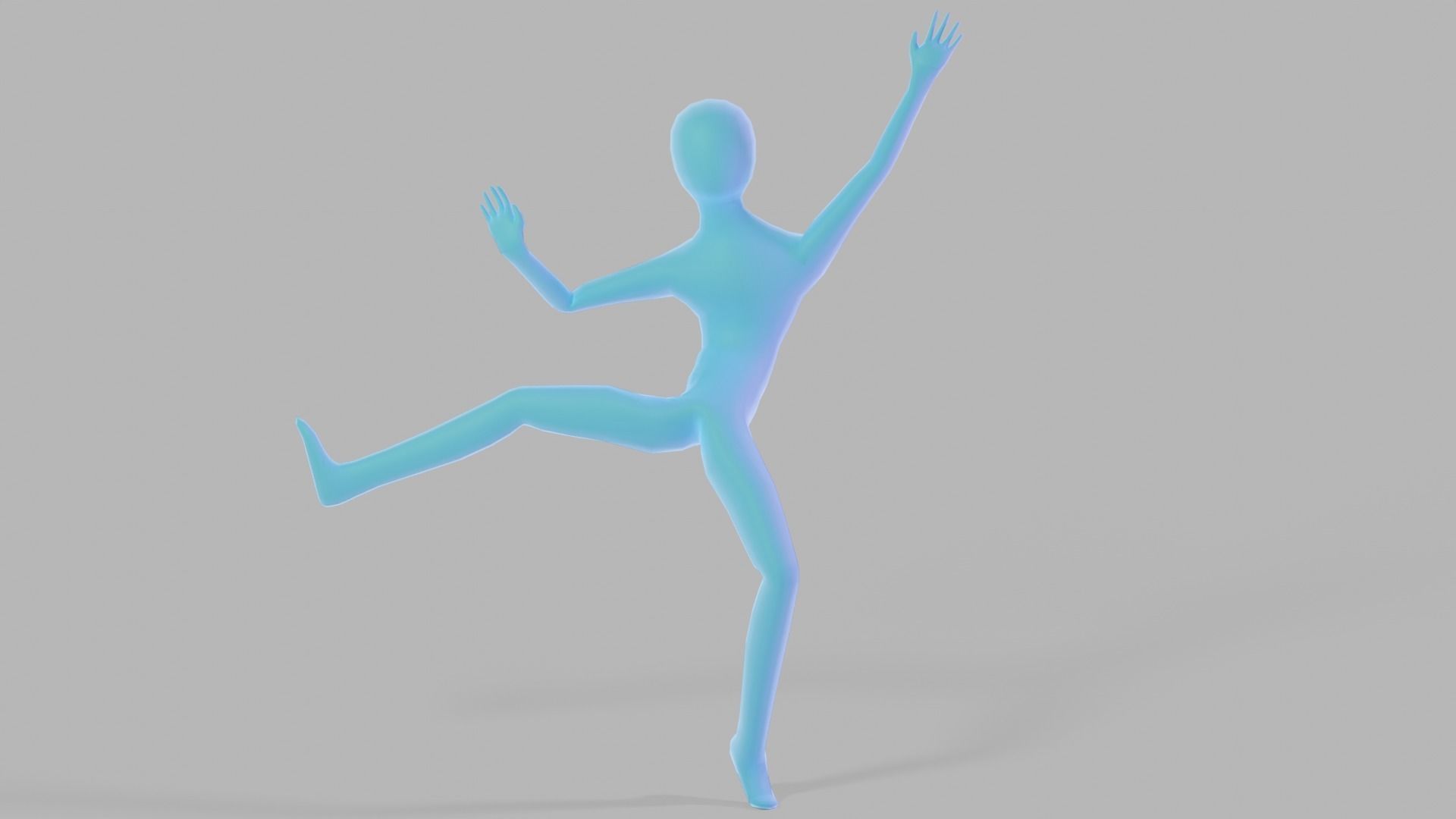 Thin Humanoid rigged Free low-poly 3D model_3
