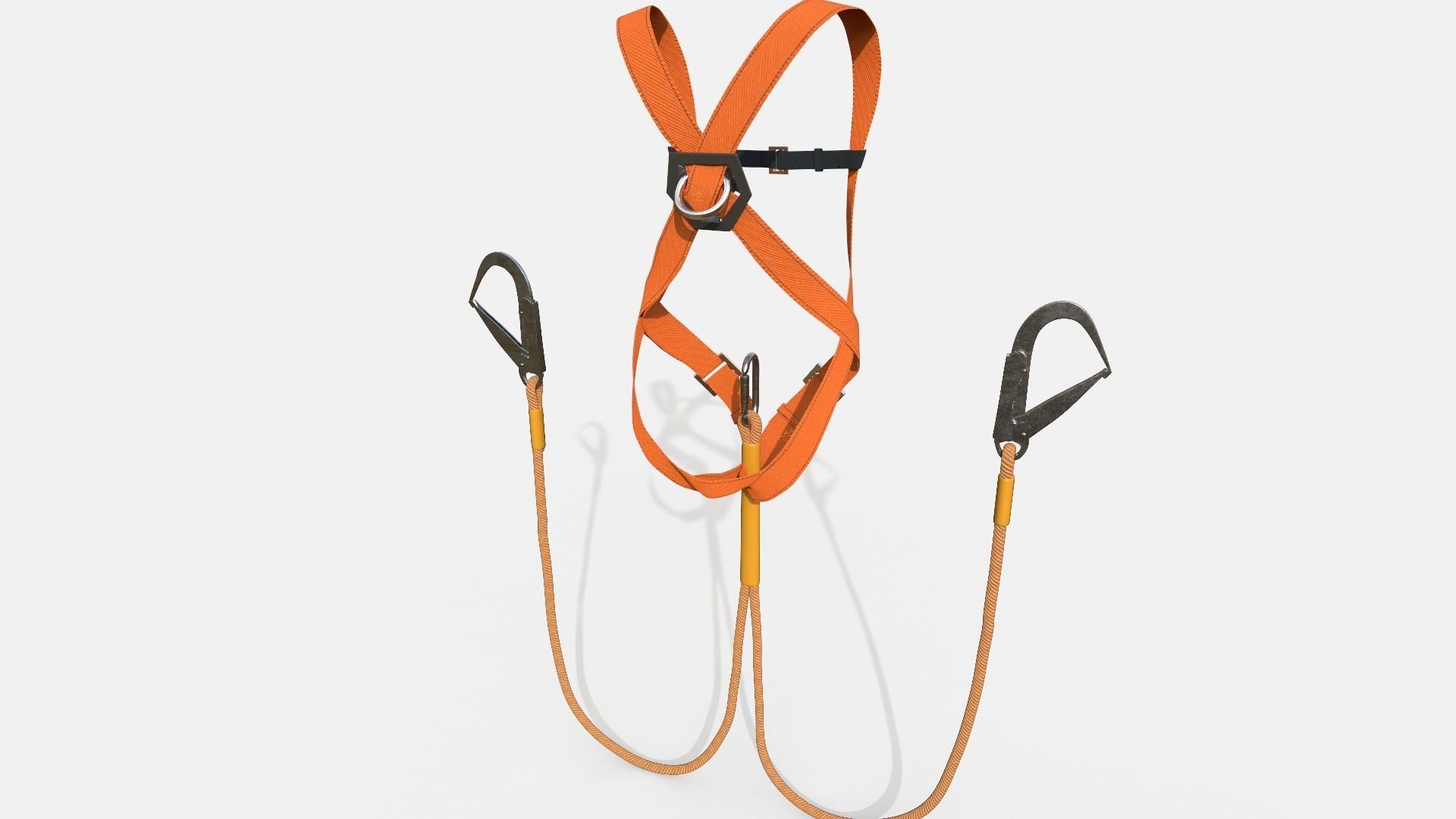 Worker Harness with rope Low-poly 3D model_3