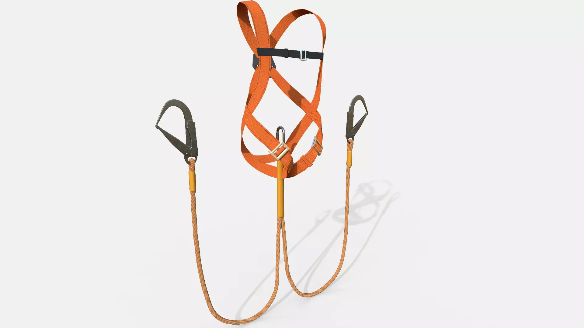 Worker Harness with rope Low-poly 3D model_0