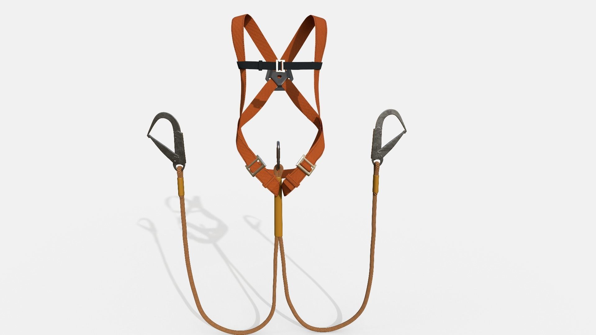Worker Harness with rope Low-poly 3D model_6