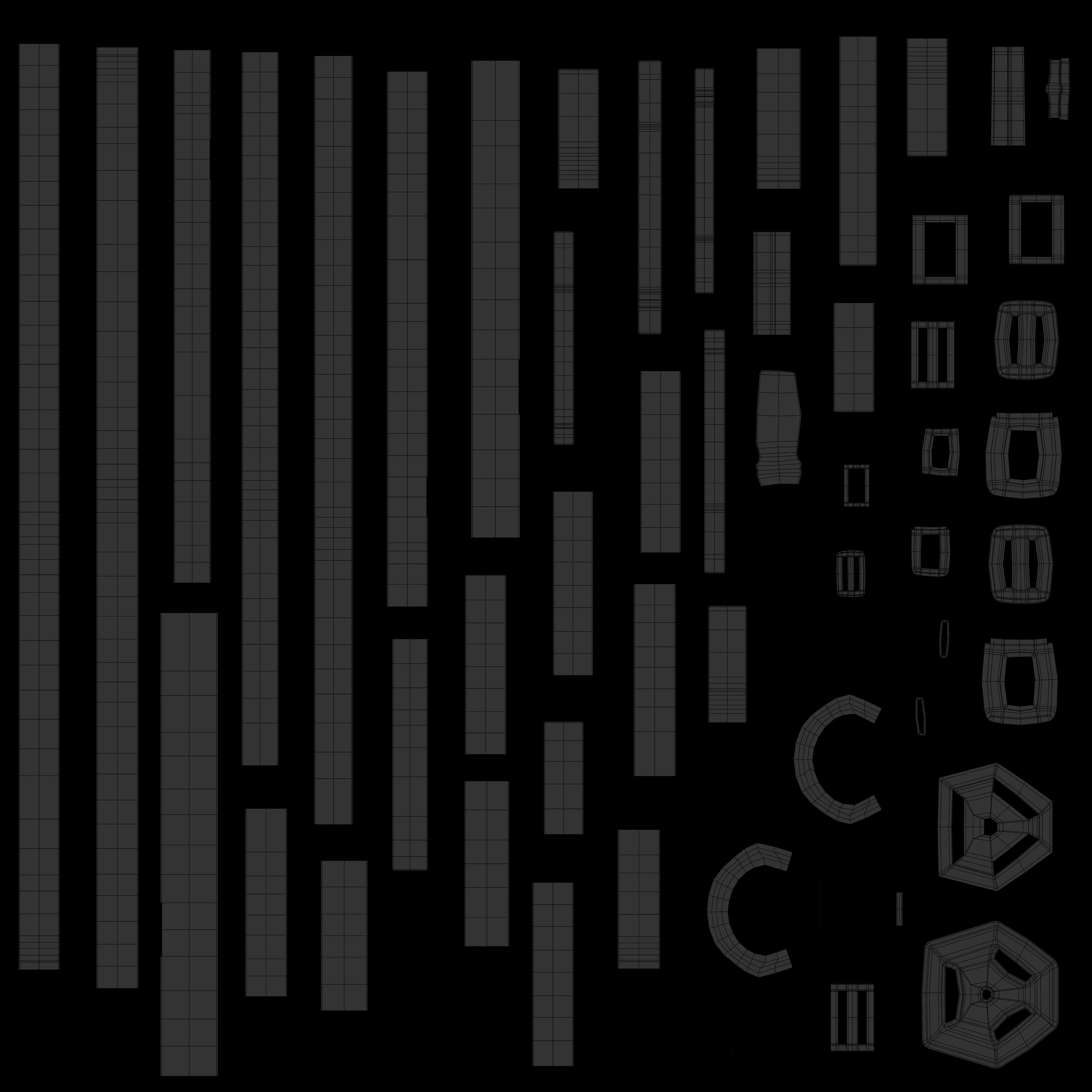 Worker Harness with rope Low-poly 3D model_10