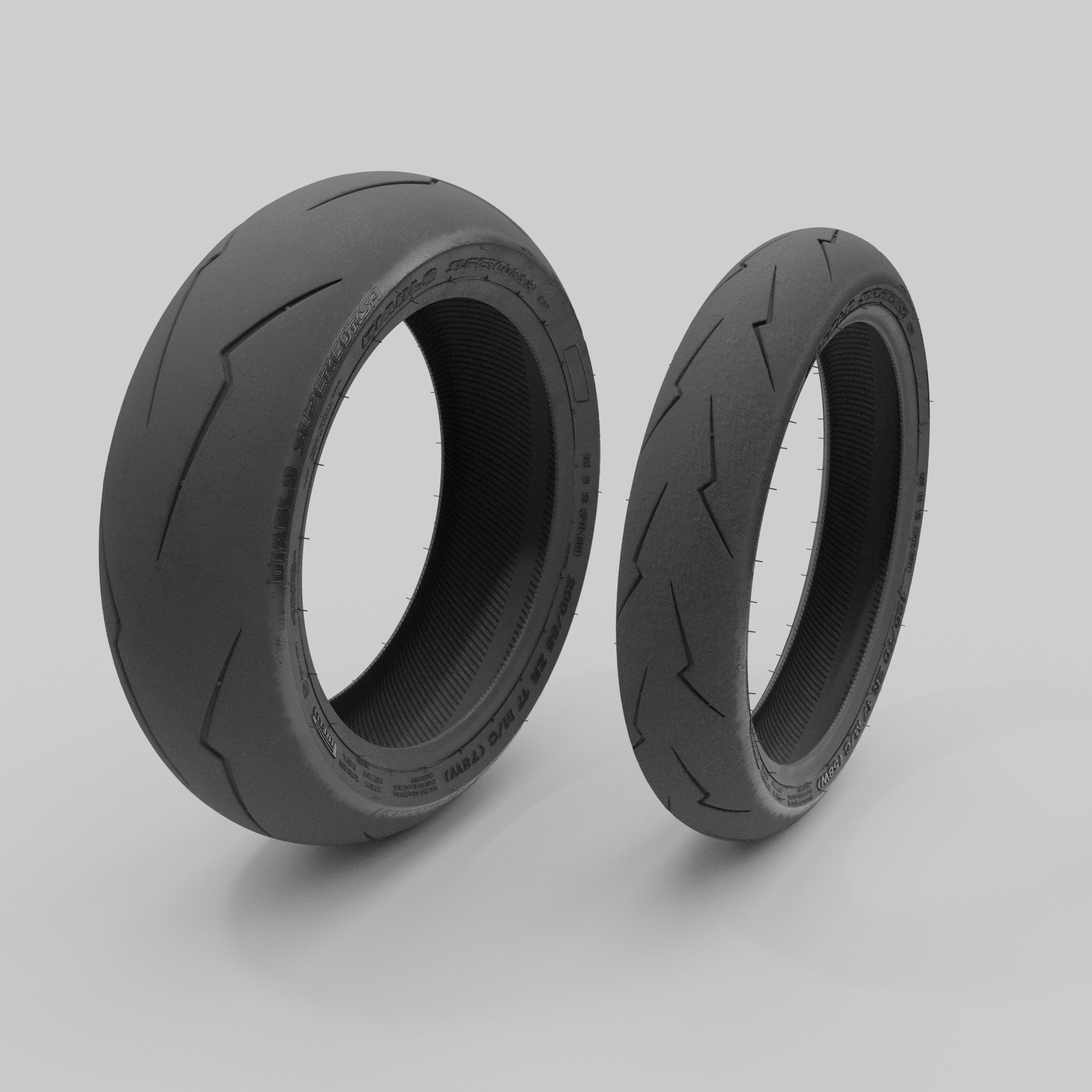 Pirelli Supercorsa SP V2 Motorcycle Tires 3D Models 3D model_4