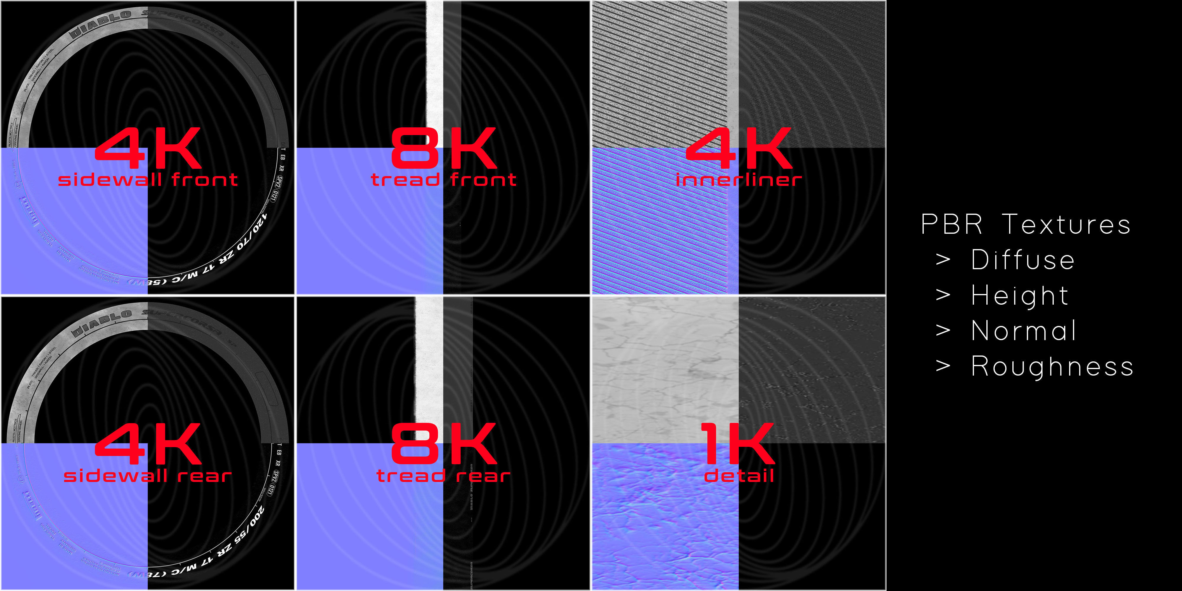 Pirelli Supercorsa SP V2 Motorcycle Tires 3D Models 3D model_13