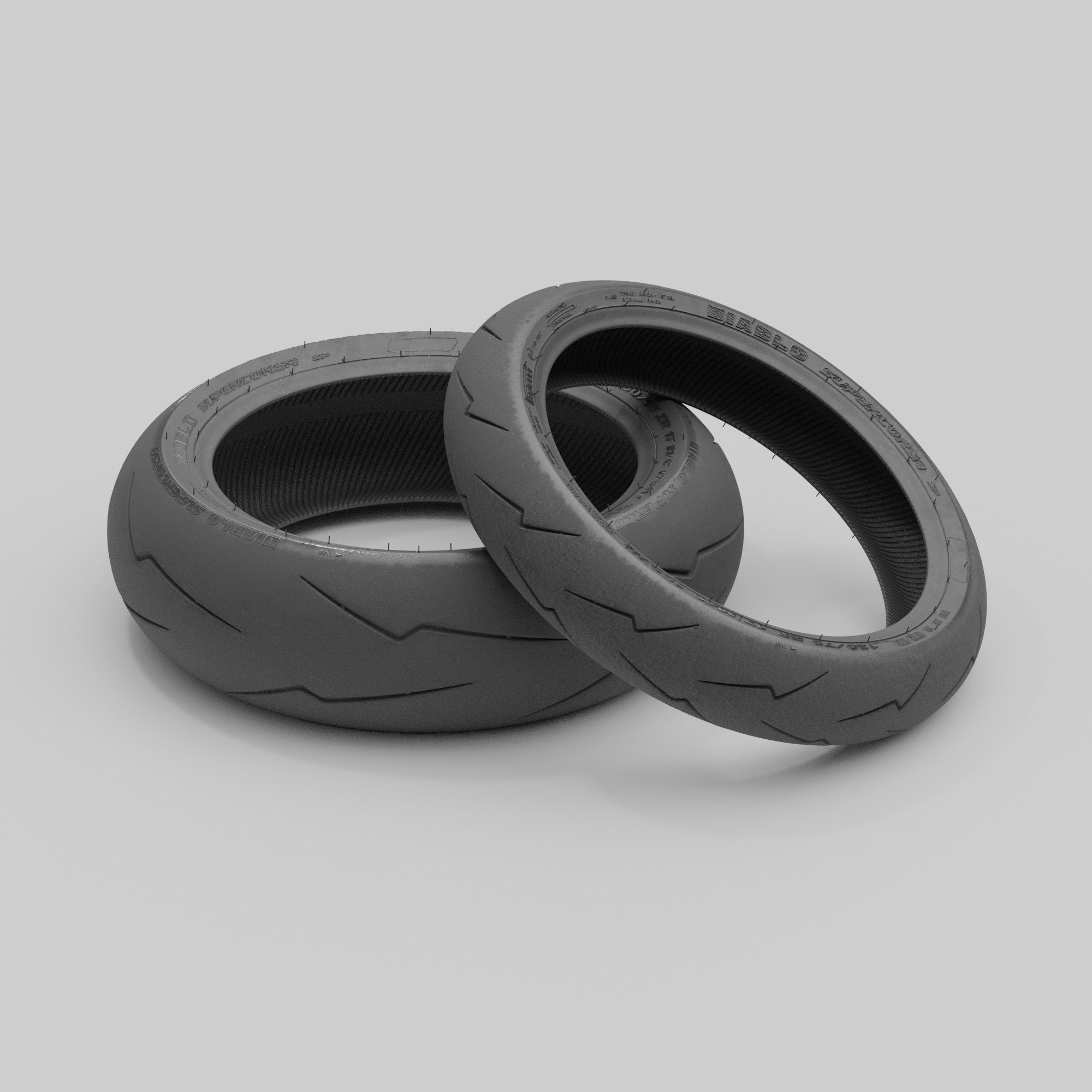 Pirelli Supercorsa SP V2 Motorcycle Tires 3D Models 3D model_9