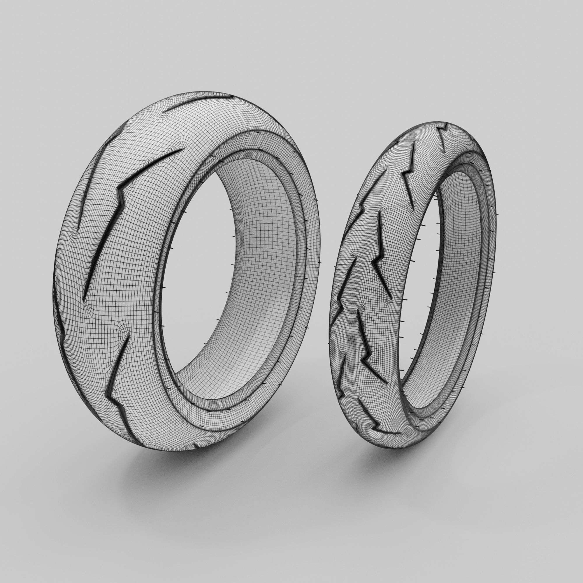 Pirelli Supercorsa SP V2 Motorcycle Tires 3D Models 3D model_1