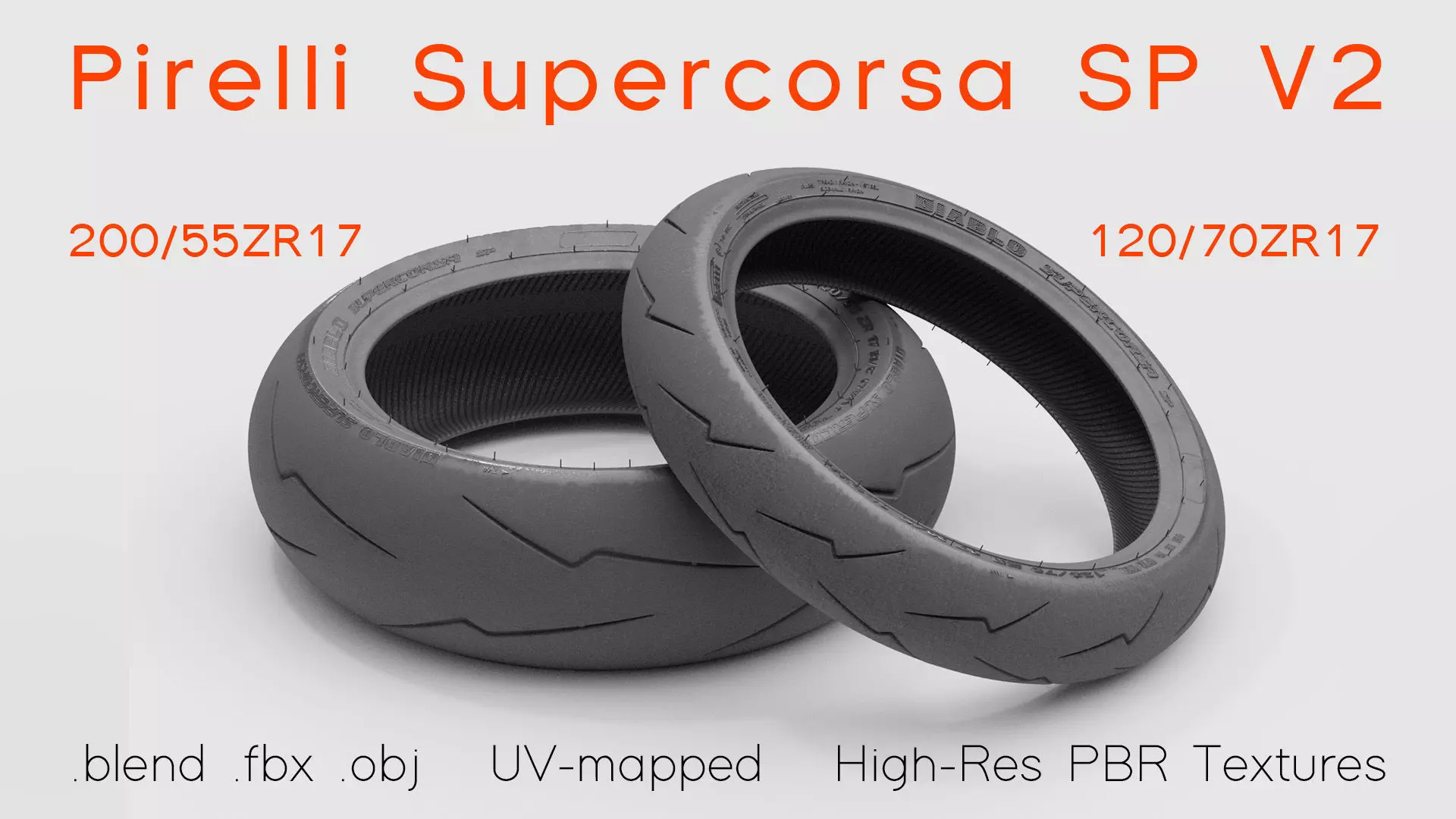 Pirelli Supercorsa SP V2 Motorcycle Tires 3D Models 3D model_0
