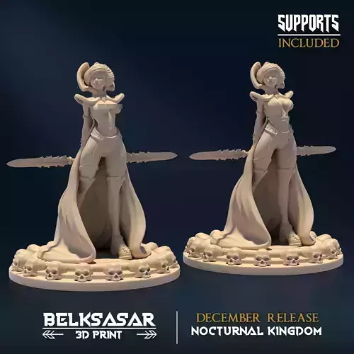 Matriarch Vampiress Pin Up A Nude and Normal