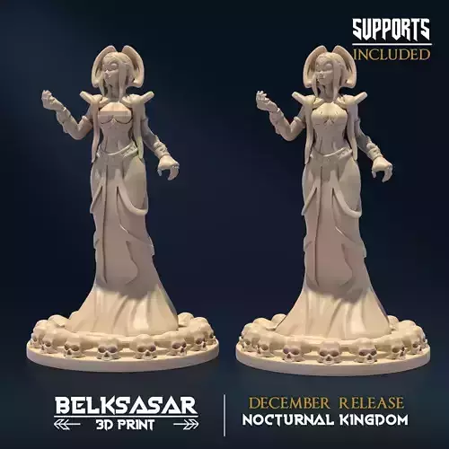 Matriarch Vampiress Pin Up B Topless and Normal