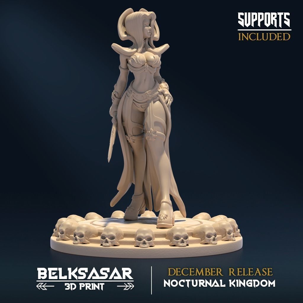 Matriarch Vampiress Pin Up C 3D print model_2