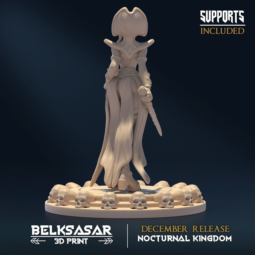 Matriarch Vampiress Pin Up C Nude and Normal 3D print model_4