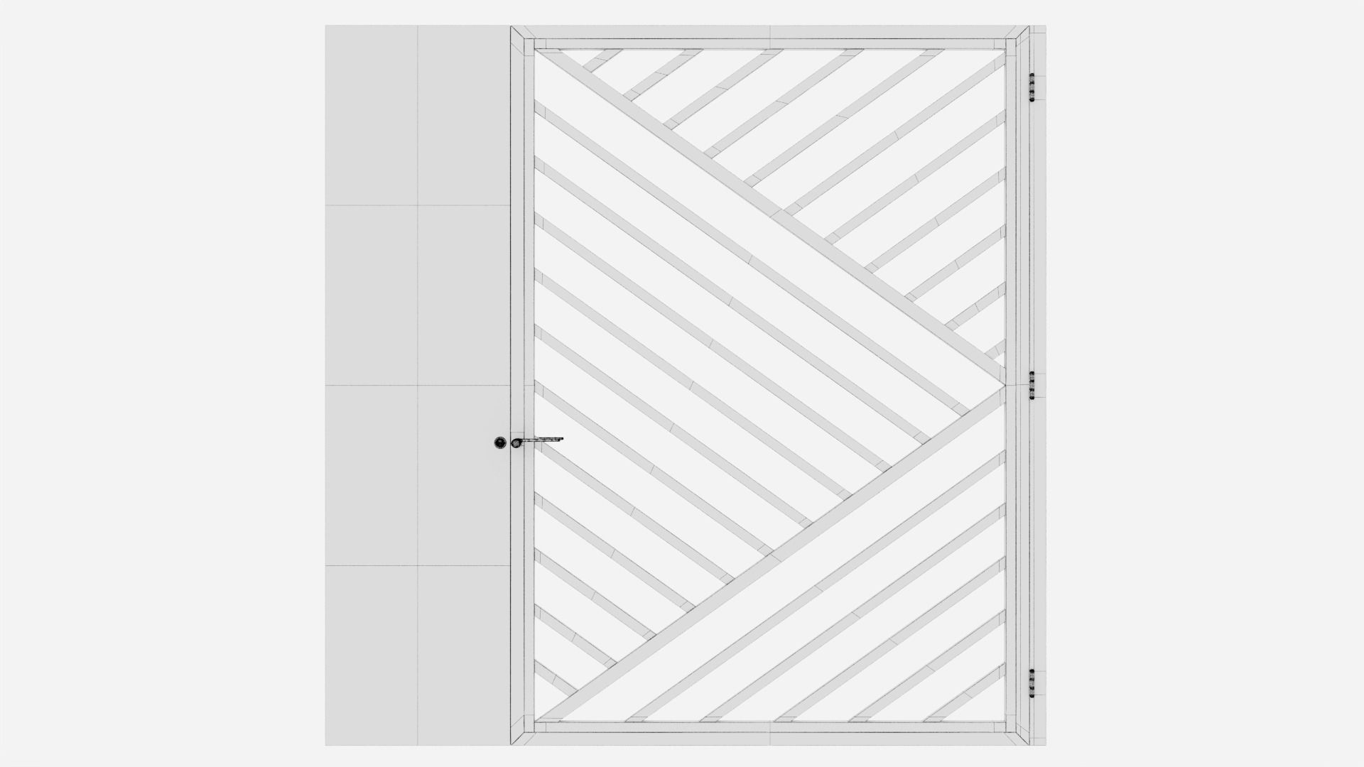 Aluminium door 24 3D model_6