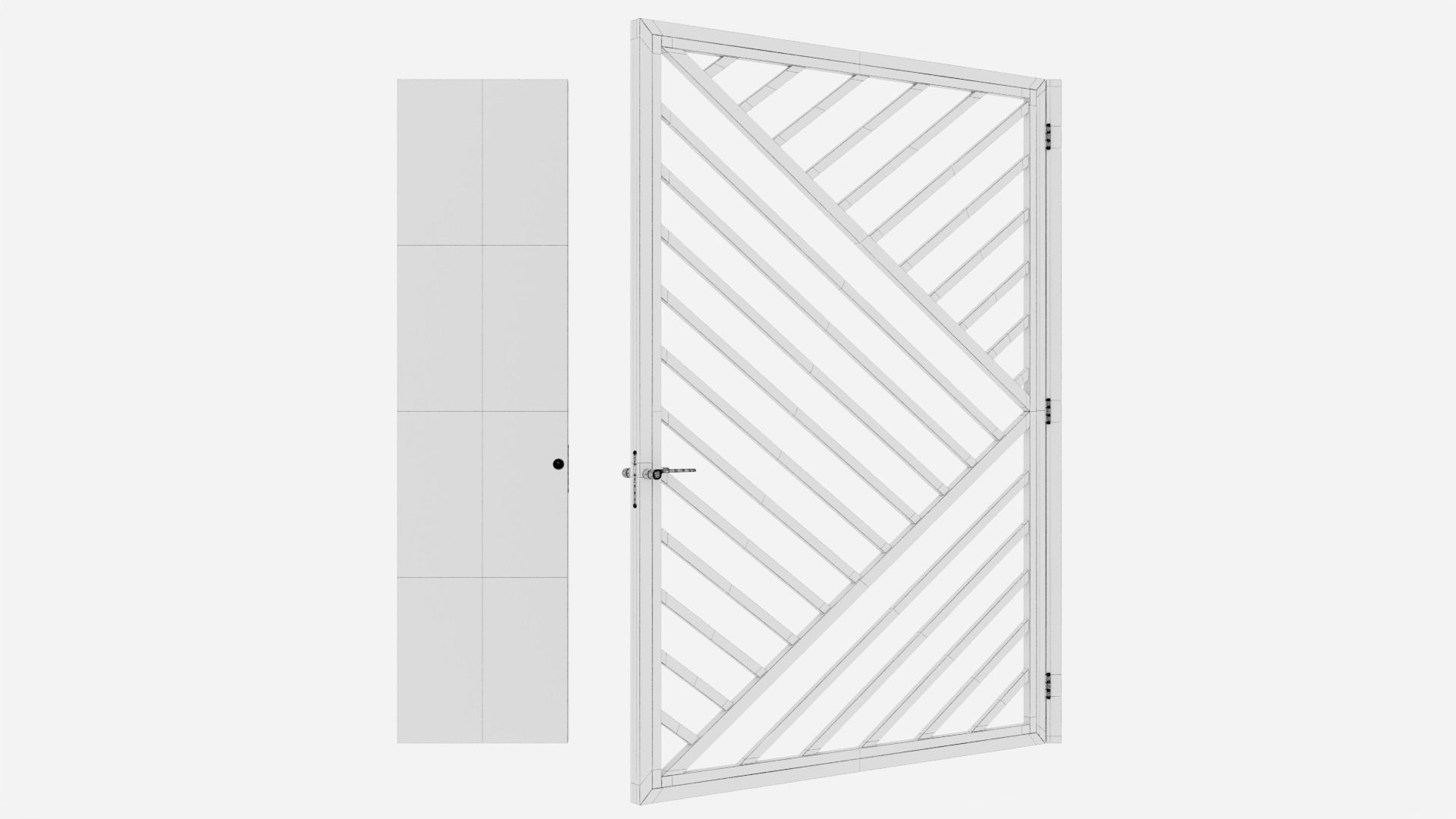 Aluminium door 24 3D model_5