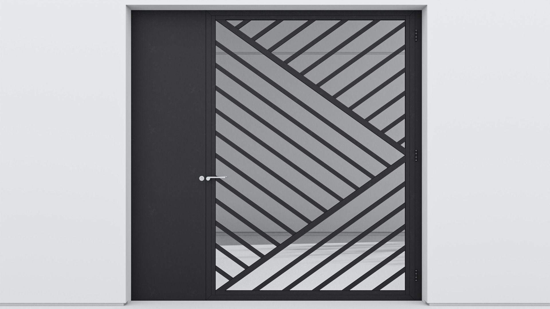 Aluminium door 24 3D model_3