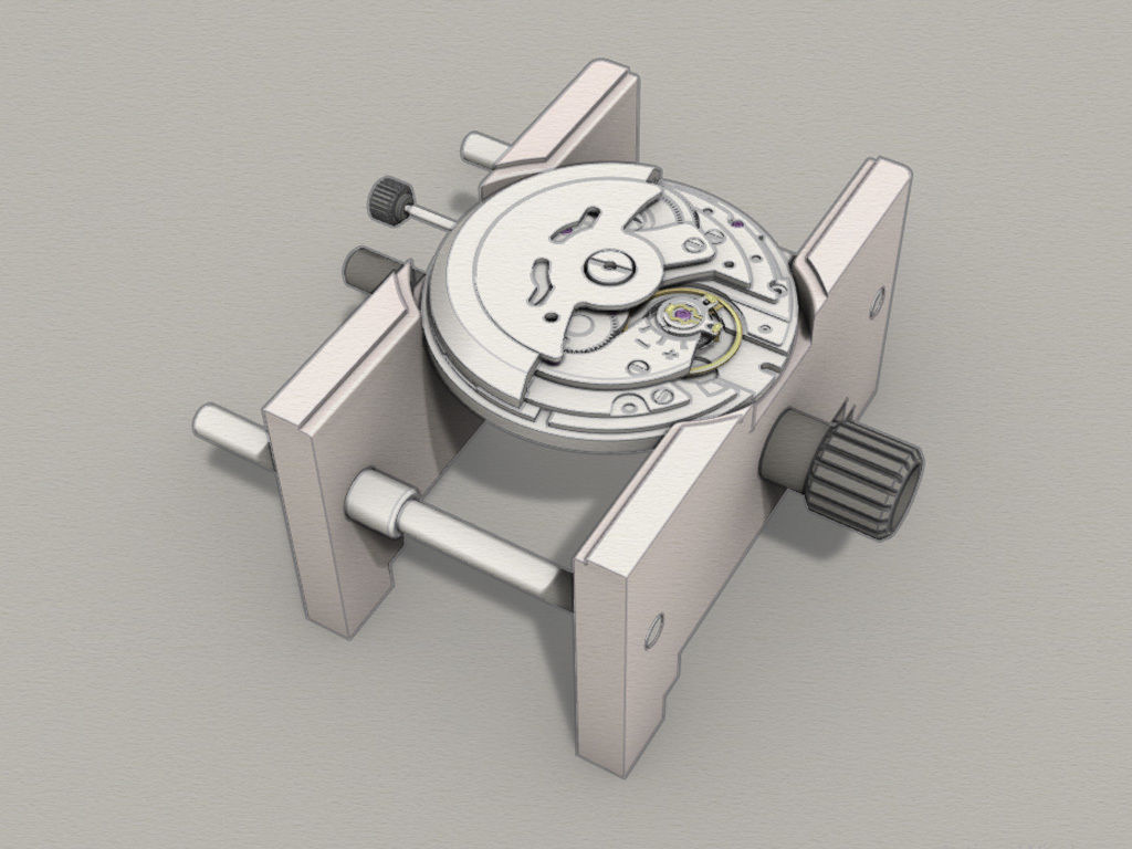 NH35 watch movement mounted 3D model_11