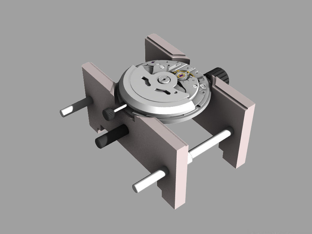 NH35 watch movement mounted 3D model_13