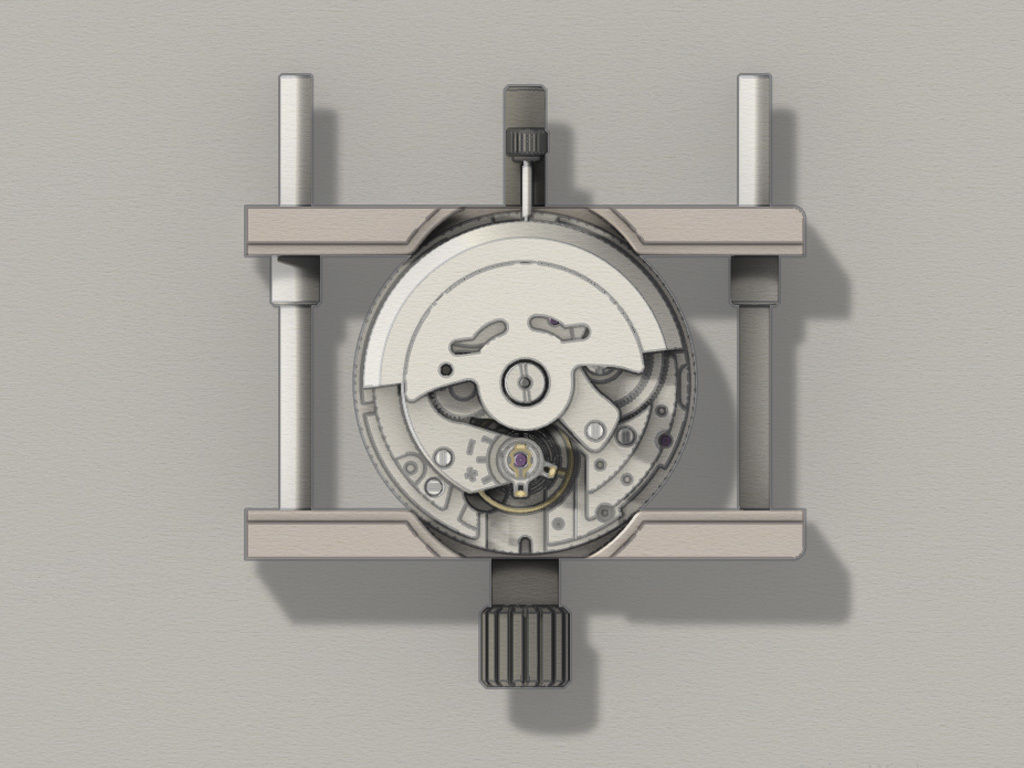 NH35 watch movement mounted 3D model_9