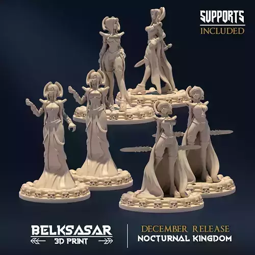 Matriarch Vampiress Pin Up Nude and Normal Set x6