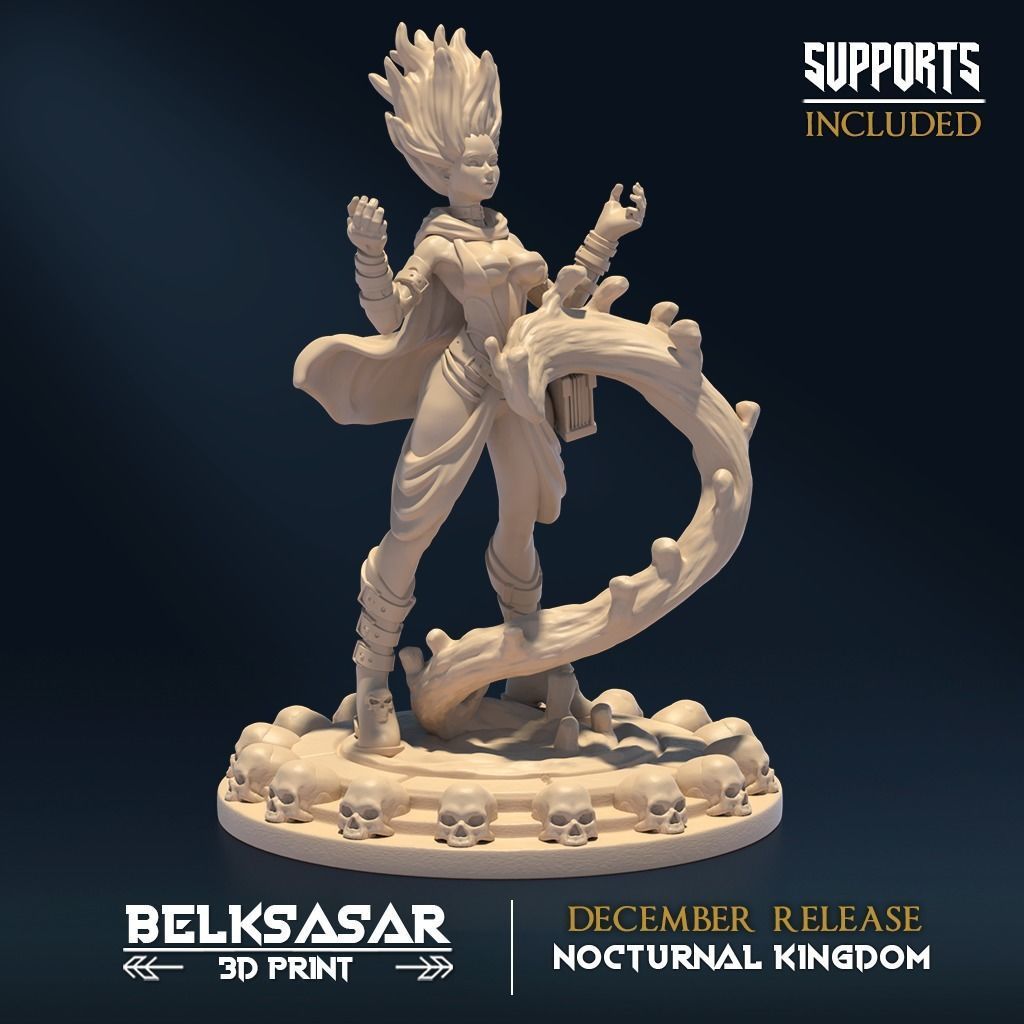 Nocturnal Bloodmage Nude and Normal Set x8 3D print model_9