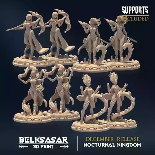 Nocturnal Bloodmage Nude and Normal Set x8