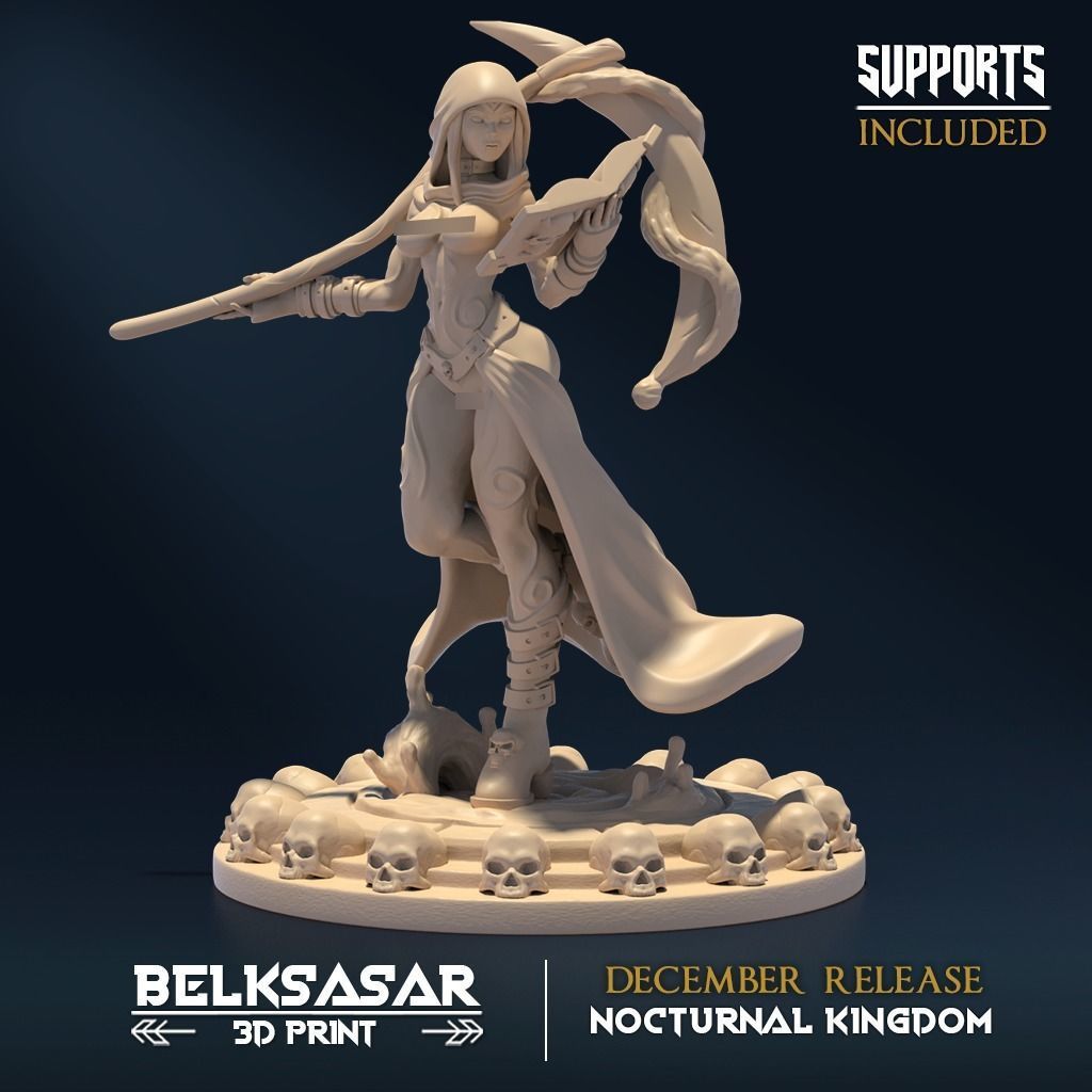 Nocturnal Bloodmage Nude and Normal Set x8 3D print model_1